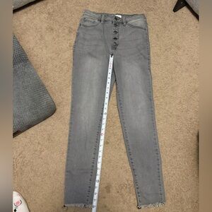 Nature Denim Gray Women's Button Fly Jeans Jegging Size 9/28 Like New